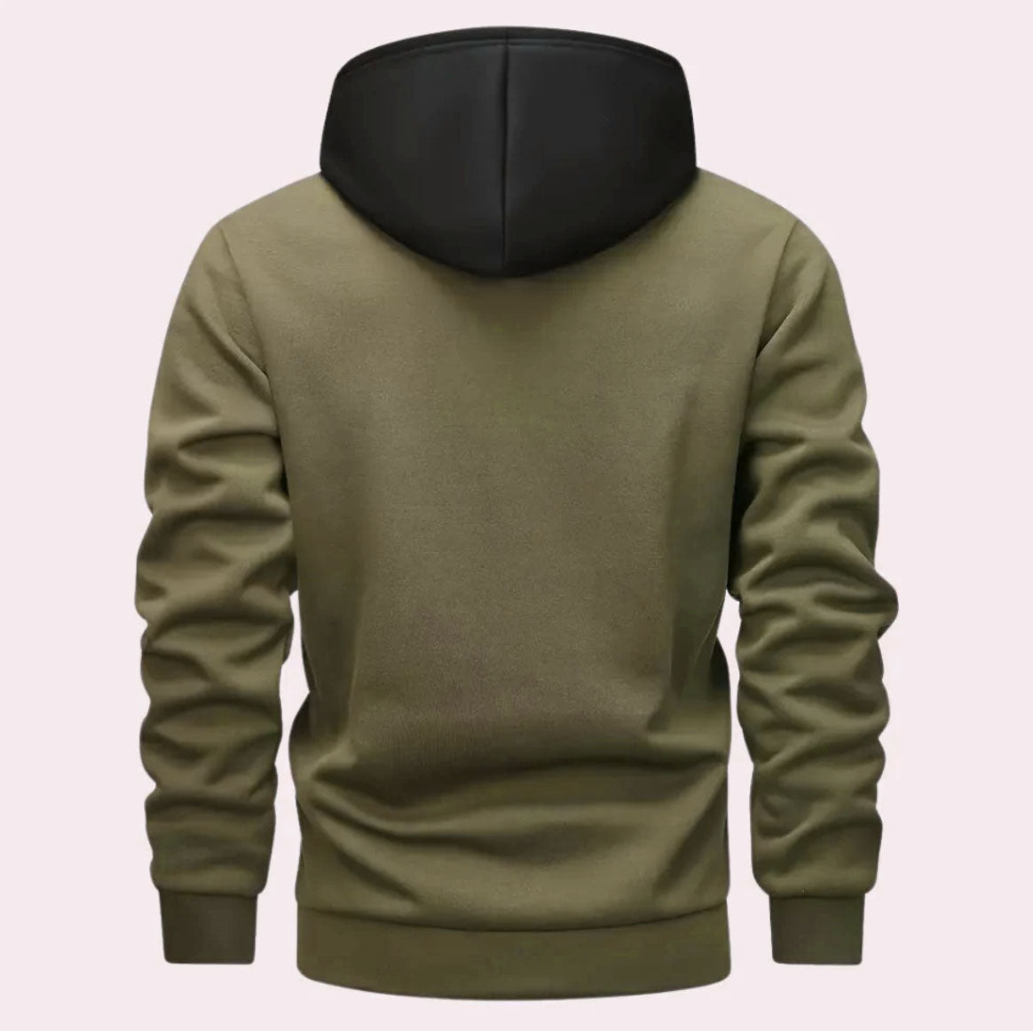 ÁLVARO - Sudadera bicolor con capucha y cordón para hombre