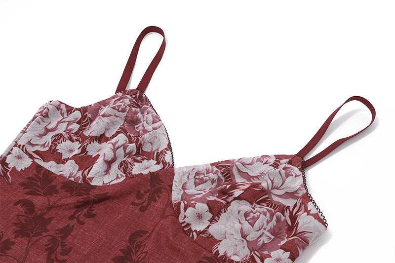 Ximena - Vestido Largo Con Tirantes Estampado Floral Primavera Verano con Cuello en V Para Fiesta Vacaciones En la Playa Estilo Y2K Para Mujer 2024