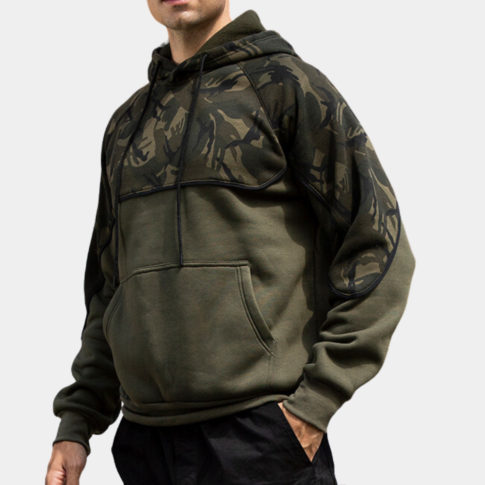 MARC - Sudadera casual con diseño de camuflaje para hombre