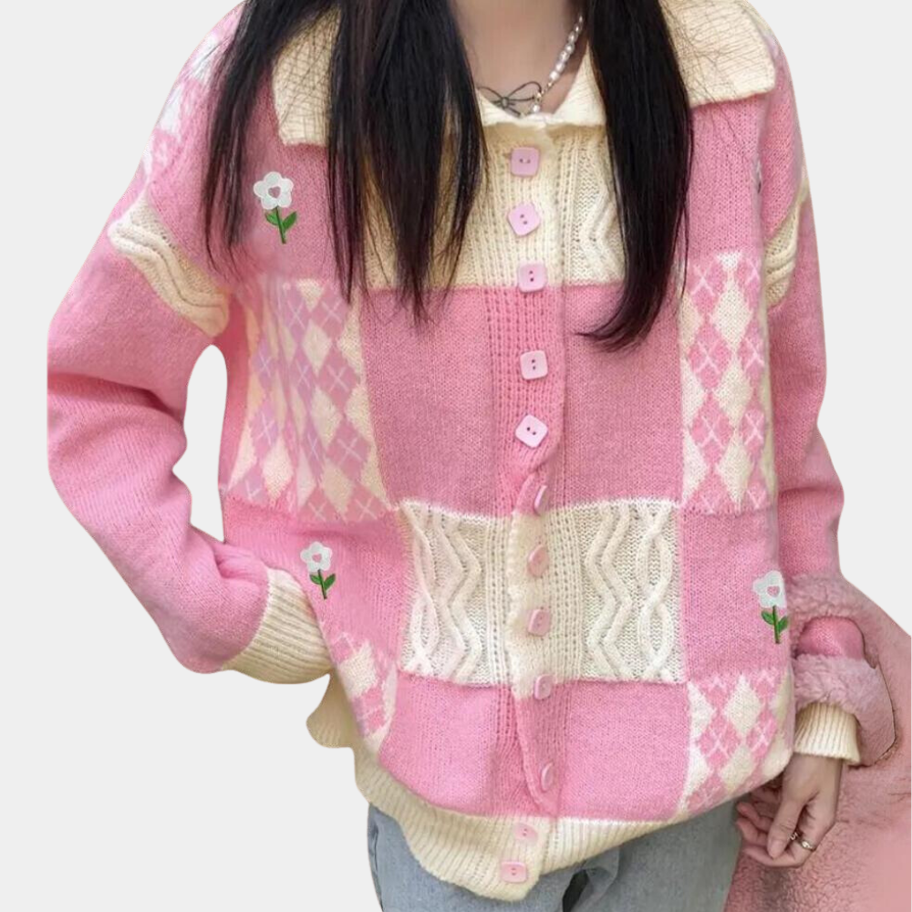 NATALIA - Cárdigan de punto con estampado para mujer