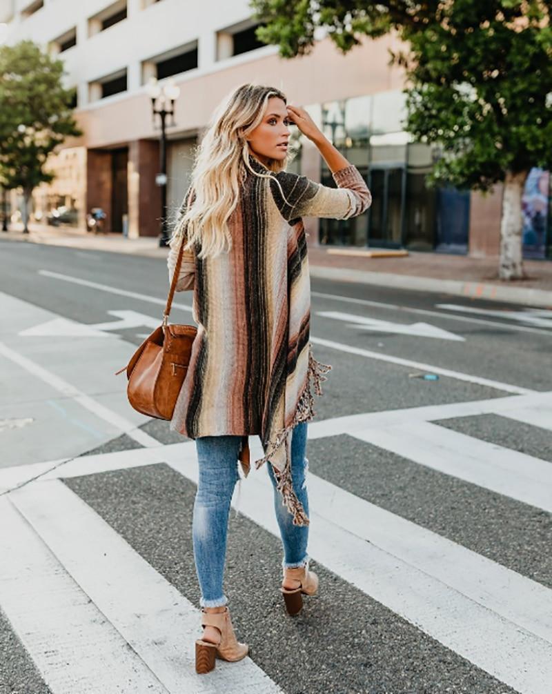 Jersey cruzado de mujer con flecos decorativos – SALVANA