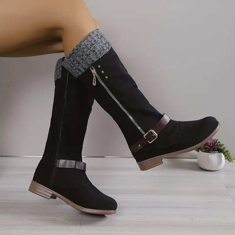 FIONNA – Botas largas monocromáticas para mujer