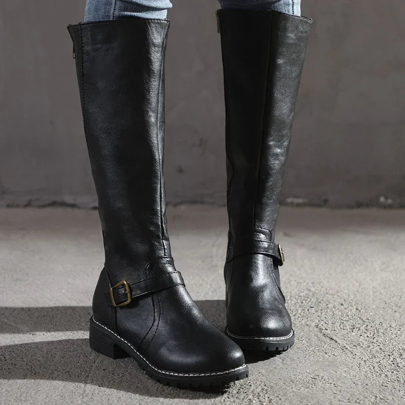 Botas altas clásicas para mujer con diseño elegante hasta la rodilla – JESSICA
