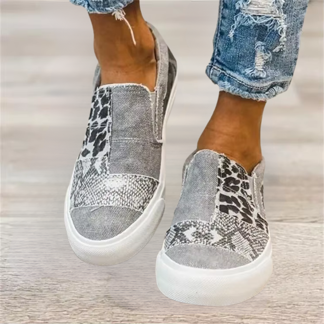 Zapatillas slip-on de mujer con diseño patchwork – FLORENCIA