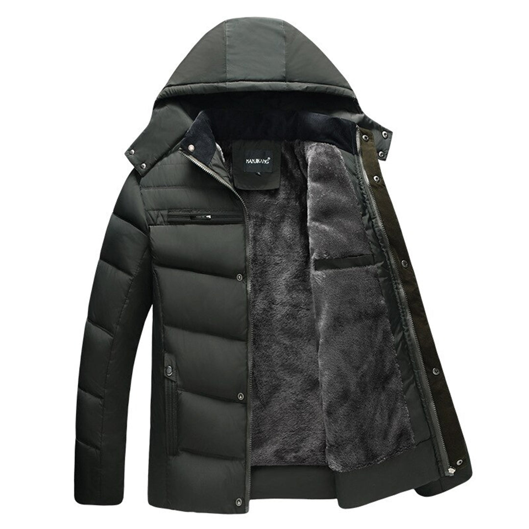 VALENTIN - Abrigo puffer acolchado con capucha para hombre