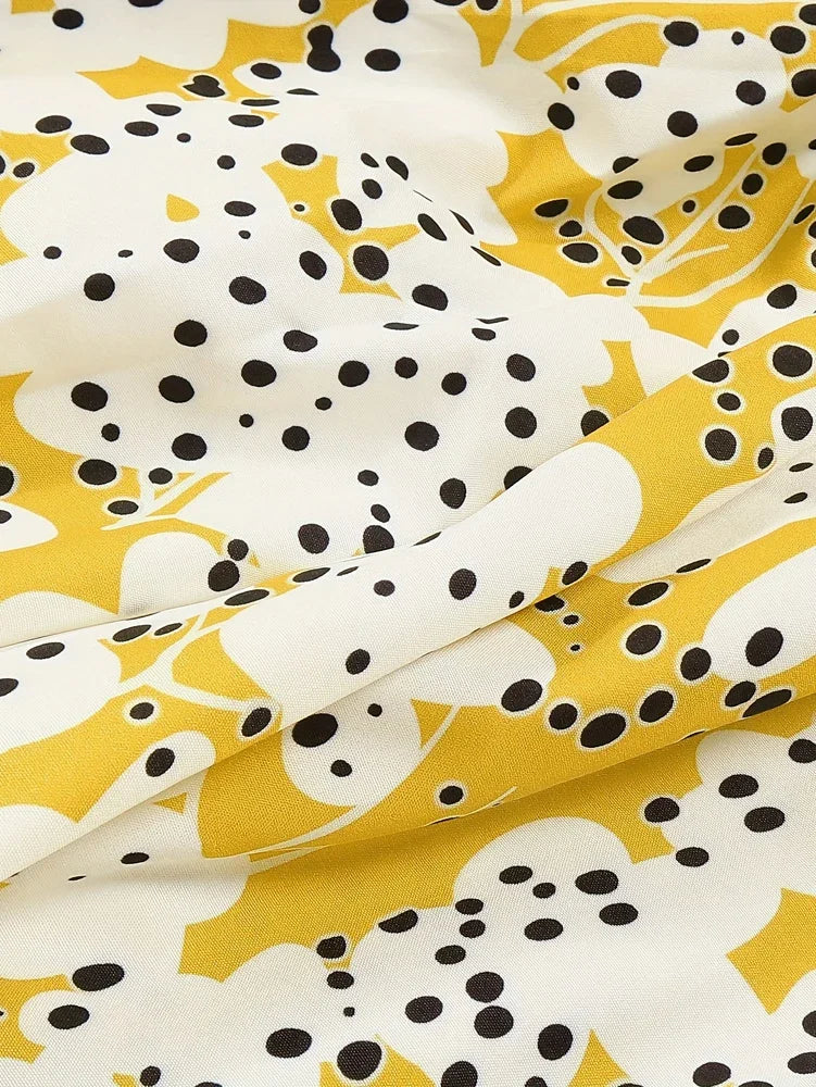 Vestido maxi con escote en V y estampado alegre para mujer – BLOOM