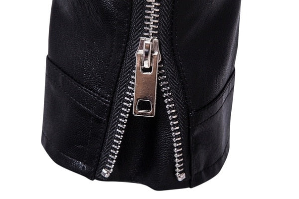 VIGGO - Cazadora motera con cinturón ajustable para hombre