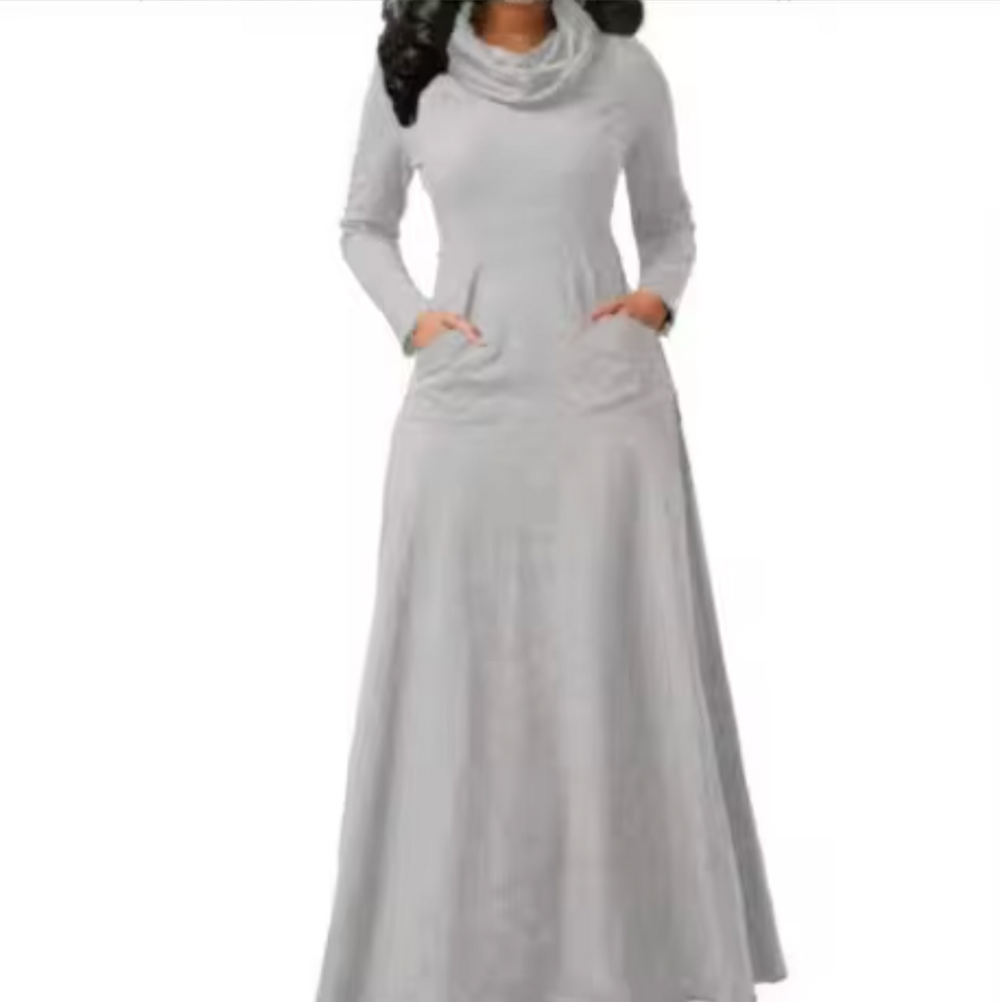 LIVIA - Vestido maxi elegante con escote en cascada para mujer