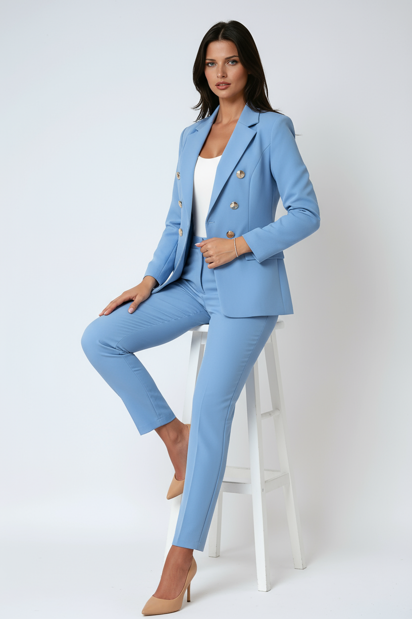 Conjunto de blazer y pantalón elegante para mujer – JULIANA