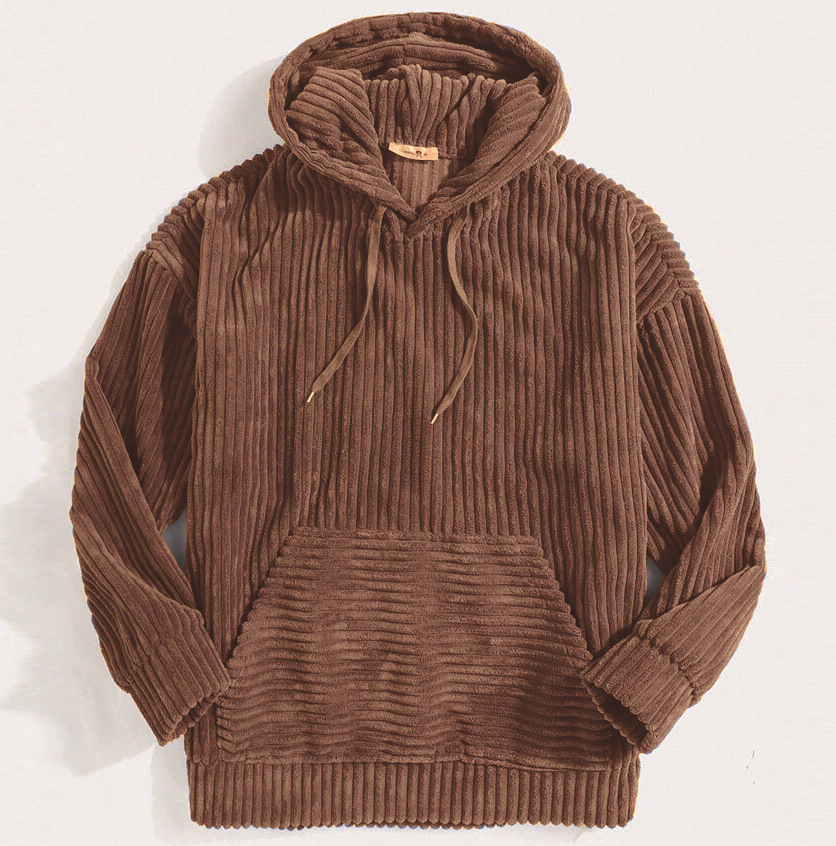 NOAH - Sudadera vintage de pana con capucha para hombre