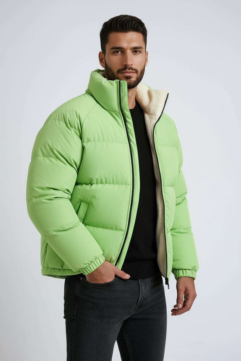 Chaqueta acolchada de invierno para hombre con forro polar – ELDAR