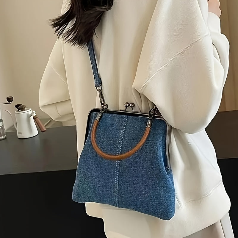Bolso bandolera de mujer estilo denim con diseño moderno – NAYARA