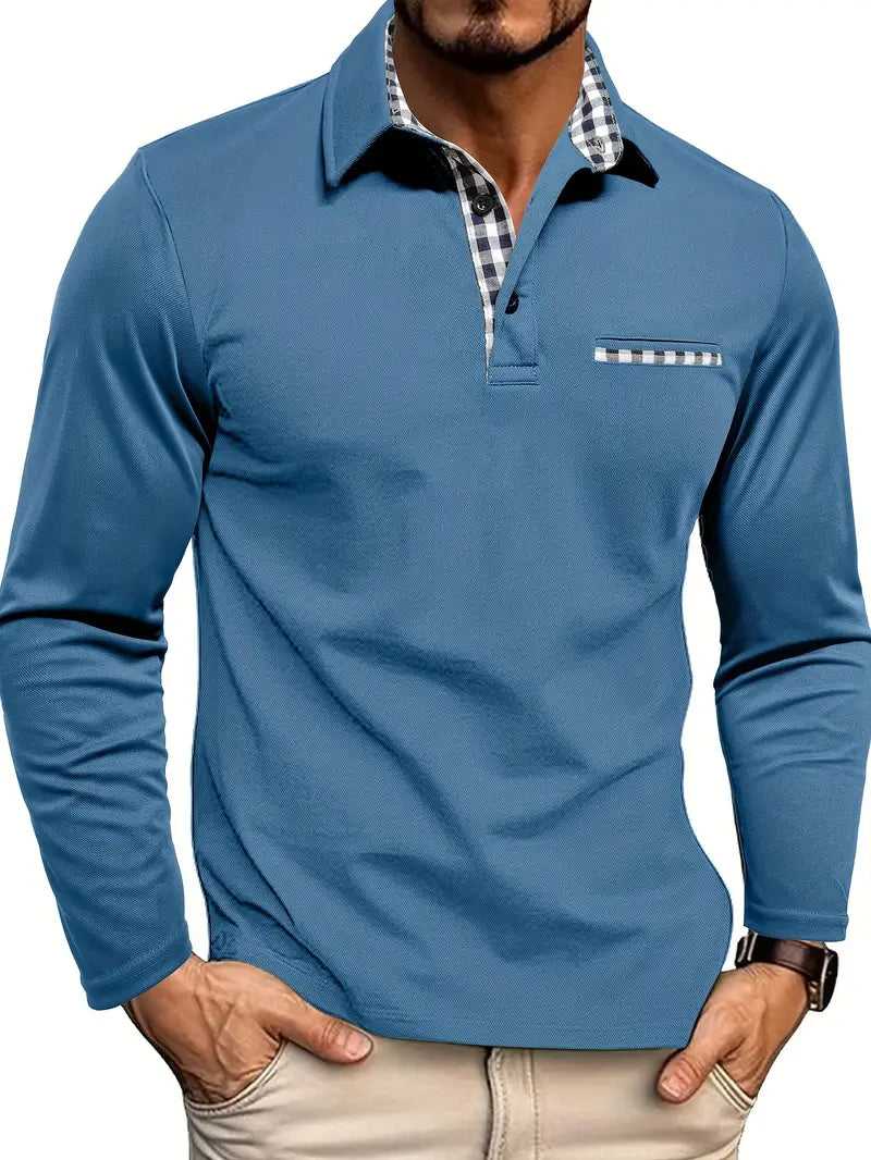 Polo para hombre de manga larga estilo y cómodo – CHAREL