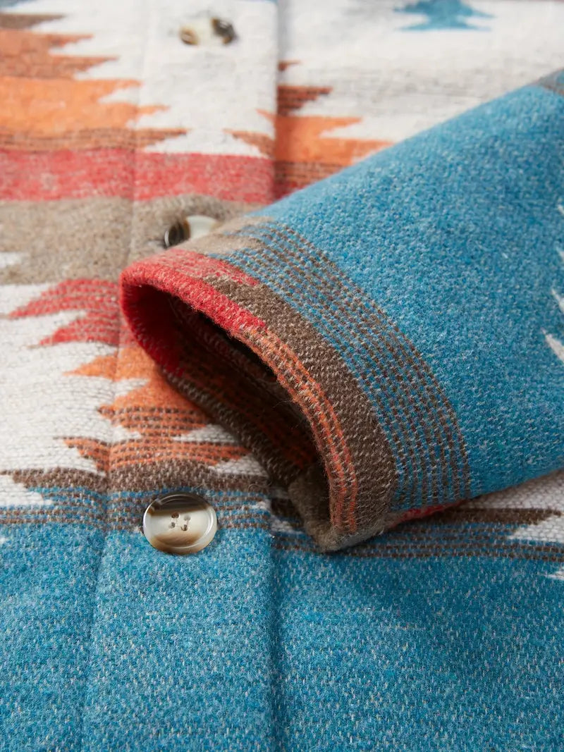 ELVIRA - Chaqueta tejida con cuello estampado para mujer