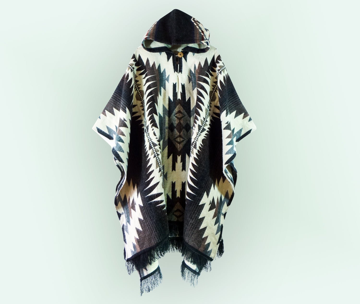Poncho de Alpaca Artesanal – PACHA - Nina Toledo