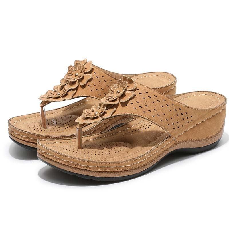 Sandalias con plataforma y detalle floral para mujer – FLORELLA
