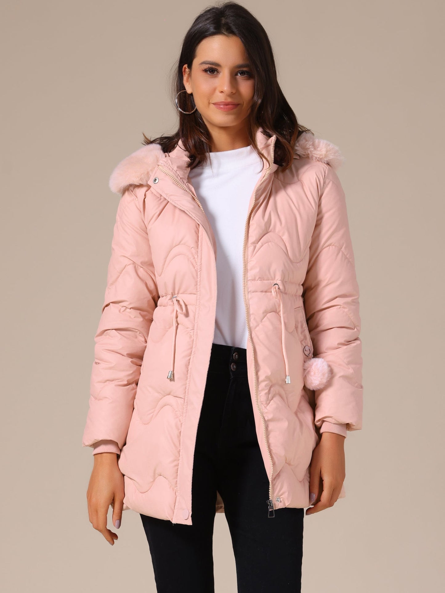 SARELIA – Abrigo acolchado de invierno para mujer con capucha