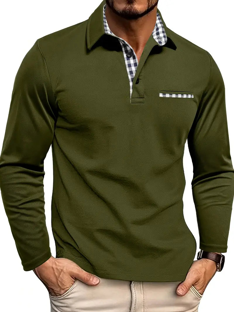 Polo para hombre de manga larga estilo y cómodo – CHAREL