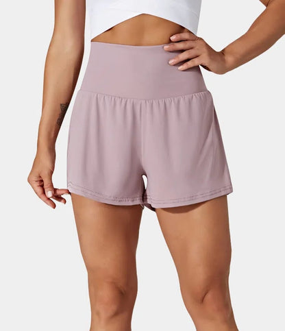 Short deportivo de mujer con cintura alta y bolsillos – DORA