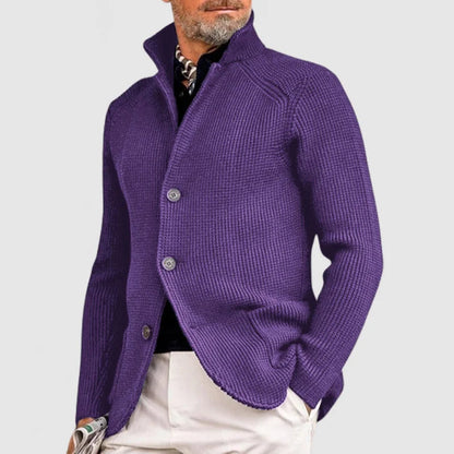 Chaqueta de punto elegante con solapas para hombre – GALIB