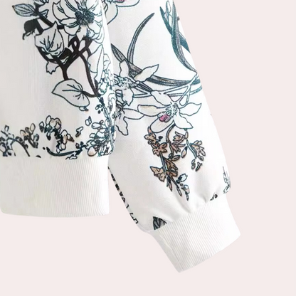 LIVIA - Sudadera con estampado floral para mujer