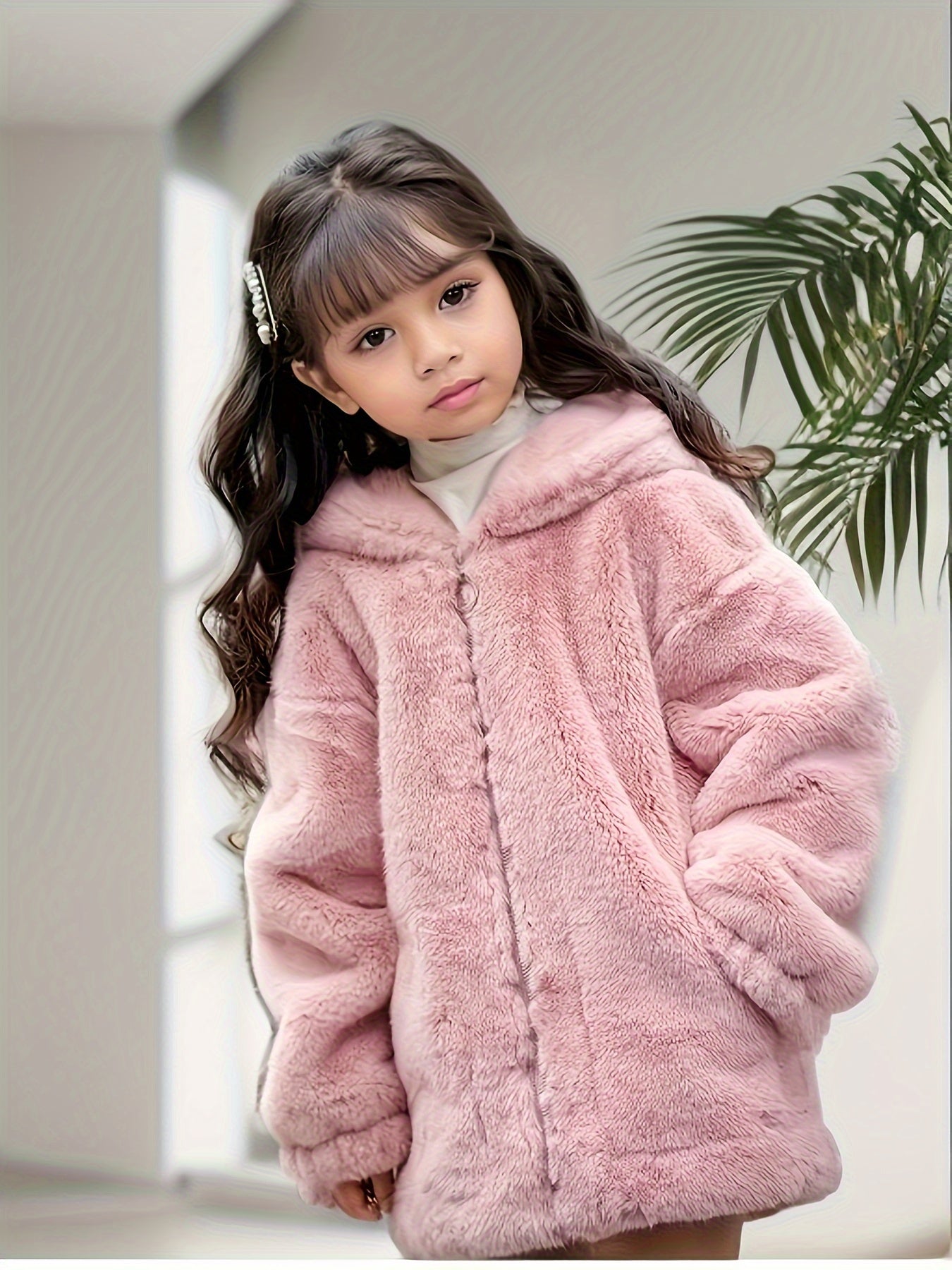 AURORA - Chaqueta con capucha y orejitas de felpa para niñas