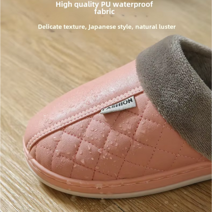 LYARA - Zapatillas de casa para mujer con punta redonda y suela antideslizante