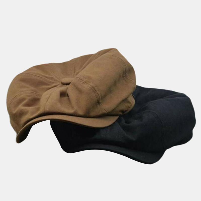 HUGGO - Boina vintage retro estilo flatcap para hombre