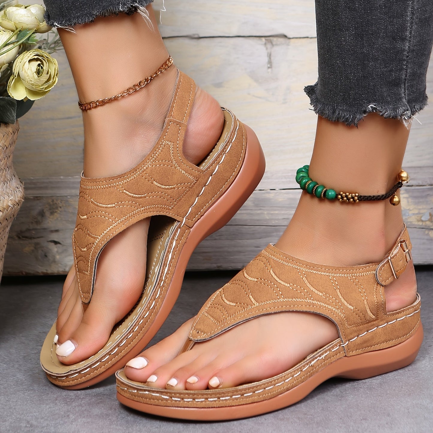 Sandalias de cuña elegantes y cómodas para mujer, perfectas para el verano – LUNA