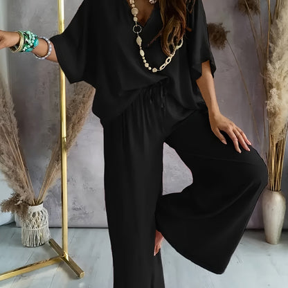 Conjunto de dos piezas con top y pantalón para mujer – VAYENA