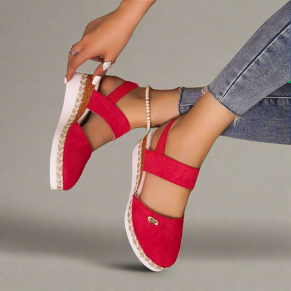 Sandalias de cuña con banda ancha para mujer – LORELEI