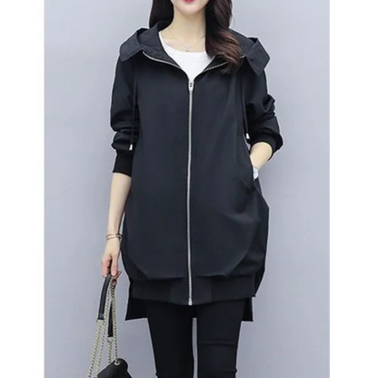 FLORINA - Trench coat ligero con cremallera y corte relajado para mujer