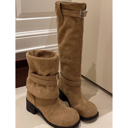 NADIA - Botas altas ligeras con tacón grueso para mujer