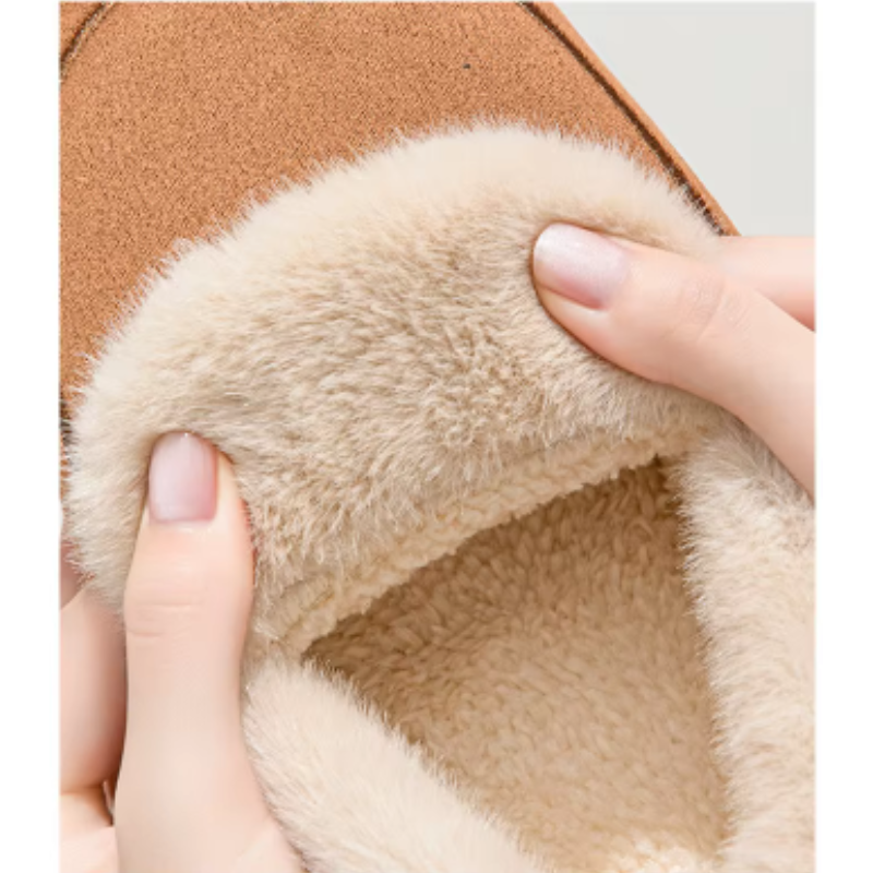 LYSIA - Zapatillas ligeras para mujer con forro de piel sintética y suela antideslizante