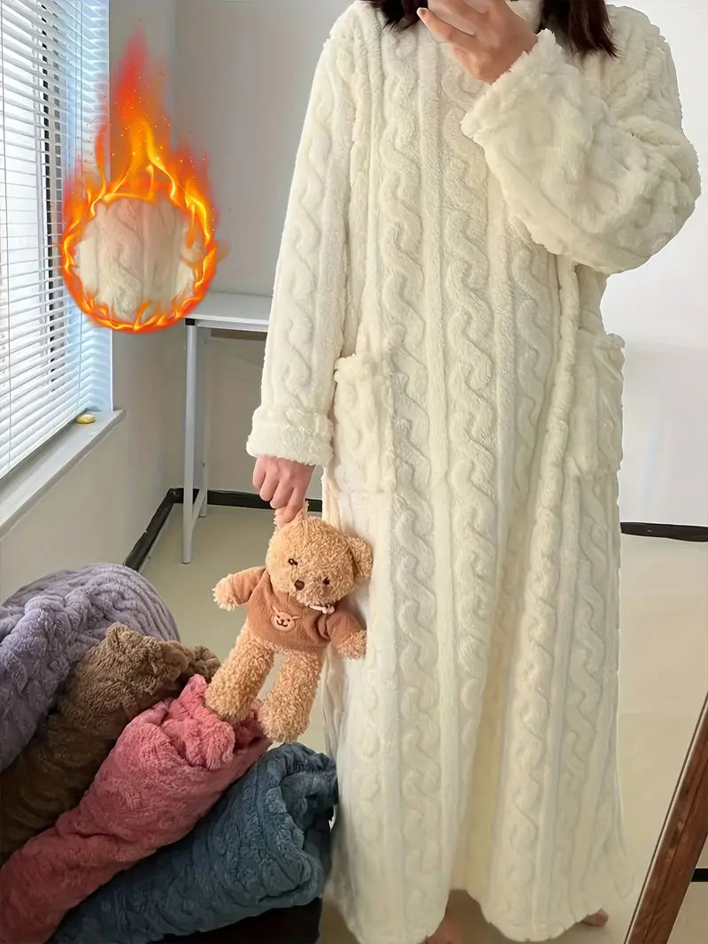 LINA - Camisón de felpa suave para mujer