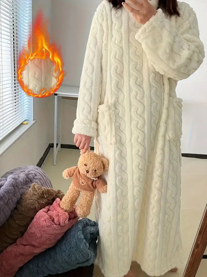 LINA - Camisón de felpa suave para mujer