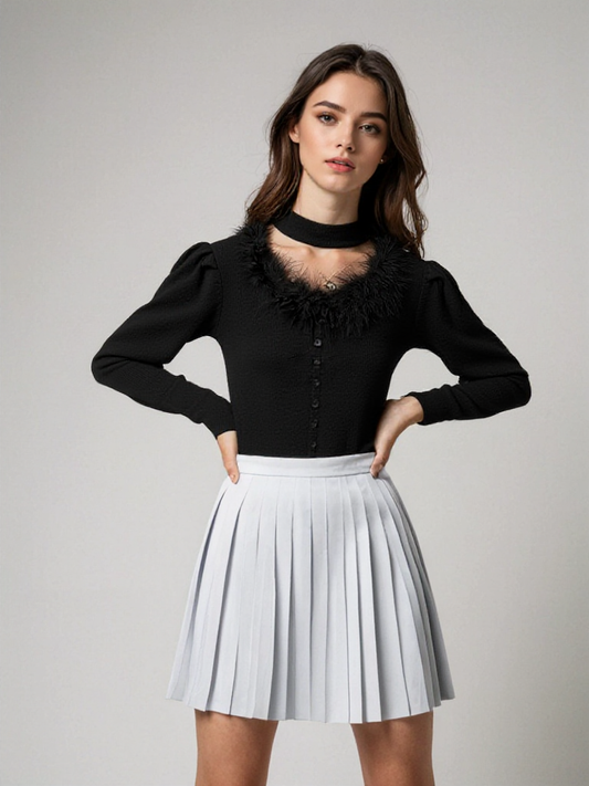 Top de punto para mujer con ajuste suave y diseño versátil – SELENE