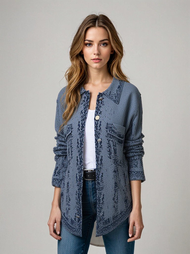 Blazer oversize de textura suave para mujer – LUNARIA