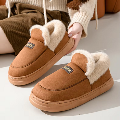 LYSIA - Zapatillas ligeras para mujer con forro de piel sintética y suela antideslizante