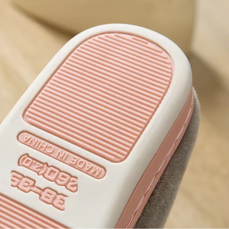 LYARA - Zapatillas de casa para mujer con punta redonda y suela antideslizante