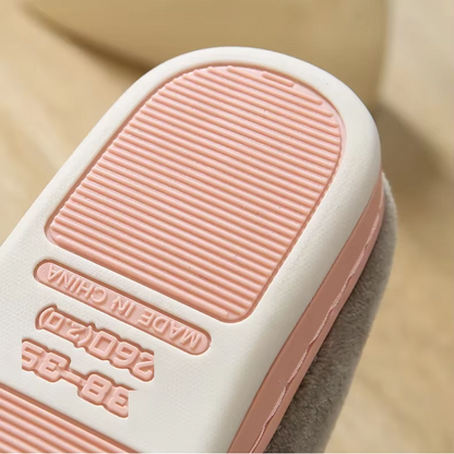 LYARA - Zapatillas de casa para mujer con punta redonda y suela antideslizante