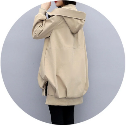 FLORINA - Trench coat ligero con cremallera y corte relajado para mujer