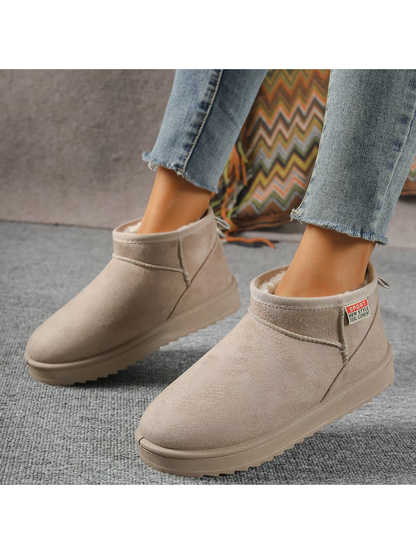 LINA - Botas de invierno ligeras, planas y forradas