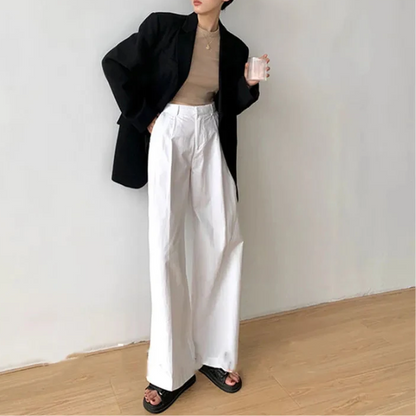AURÈLIA - Blazer largo oversize con detalles de botones y corte entallado para mujer