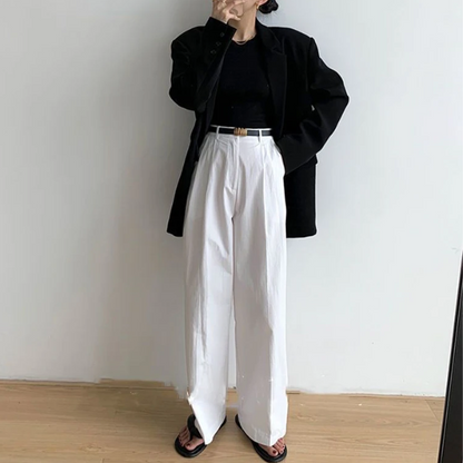 AURÈLIA - Blazer largo oversize con detalles de botones y corte entallado para mujer