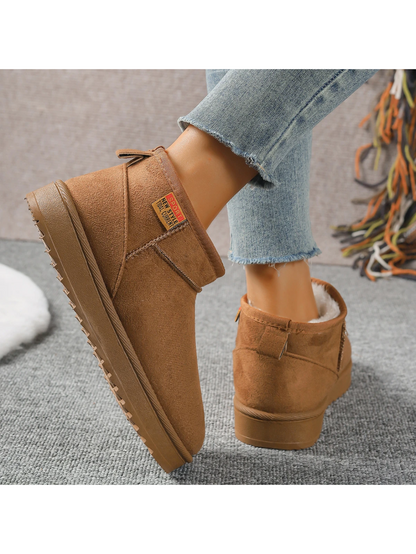 LINA - Botas de invierno ligeras, planas y forradas
