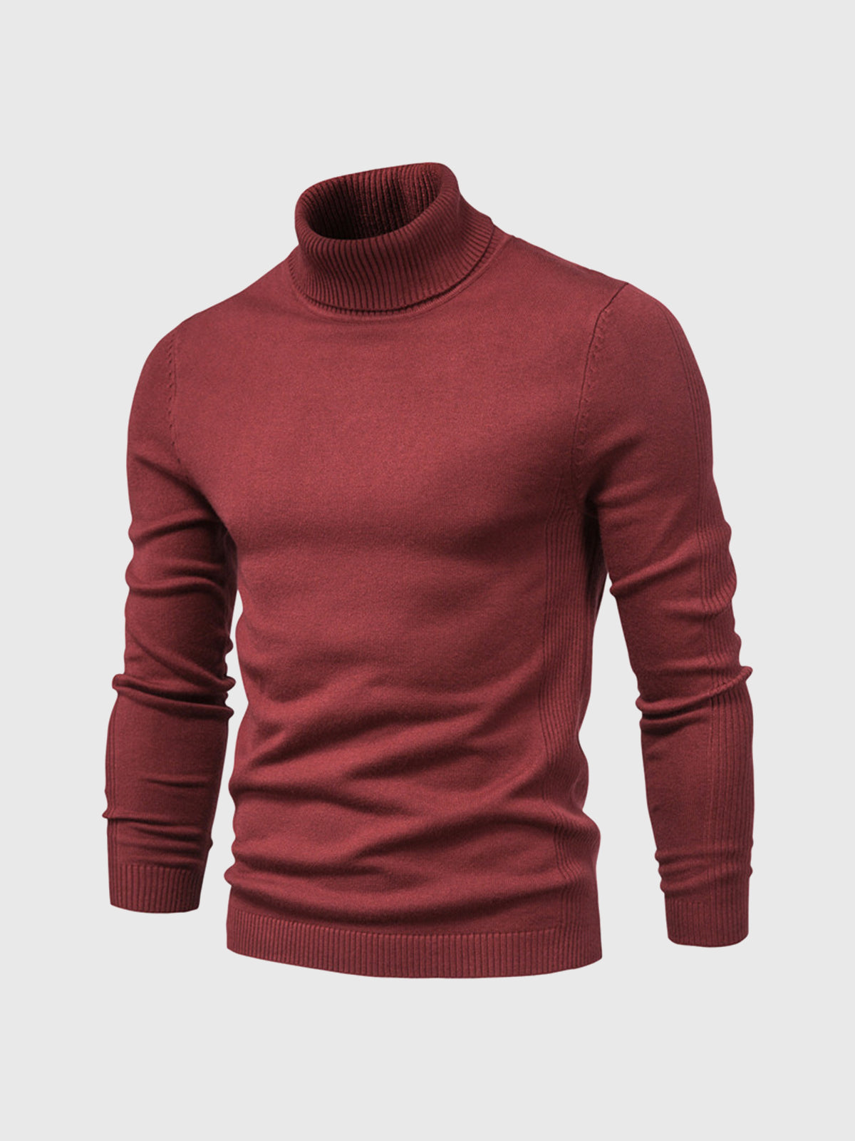 DAVARO – Jersey de hombre de cuello alto slim fit con diseño elegante