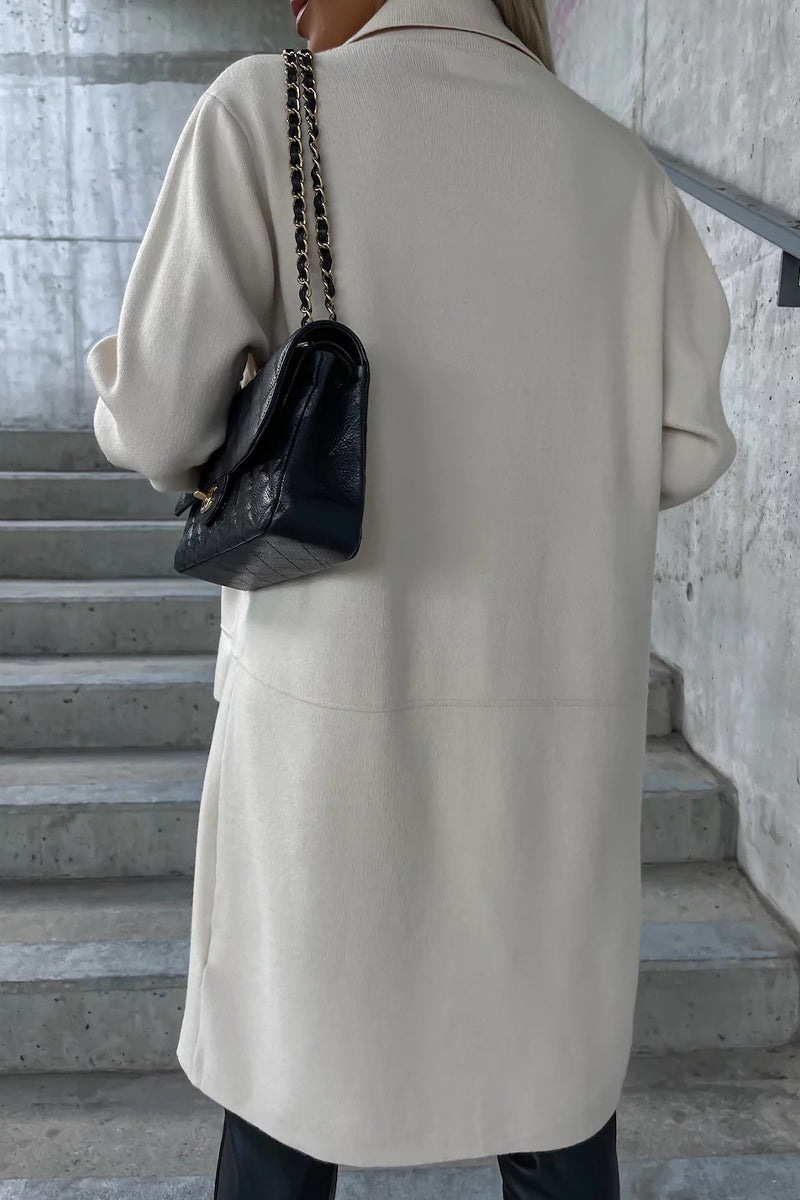 VALENTINA - Abrigo elegante con bolsillos y cuello vuelto para mujer