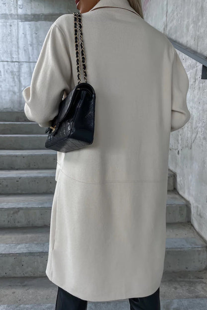 VALENTINA - Abrigo elegante con bolsillos y cuello vuelto para mujer