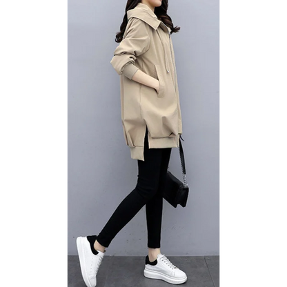 FLORINA - Trench coat ligero con cremallera y corte relajado para mujer